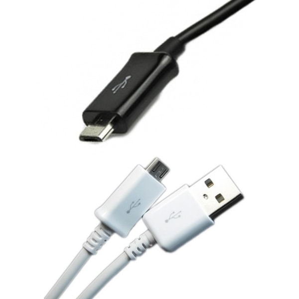 USB-oplader: 1m til Samsung S4-S7 & Nokia Note Svart