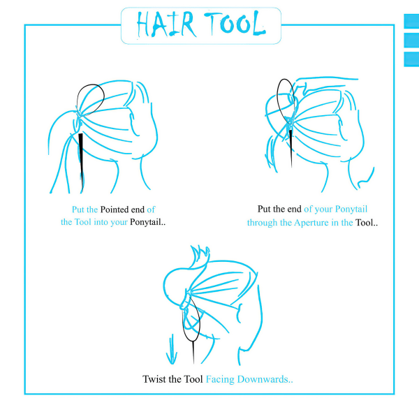 2 kpl Topsy Tail -työkalua hiusten punontaan ja poninhännän tekoon