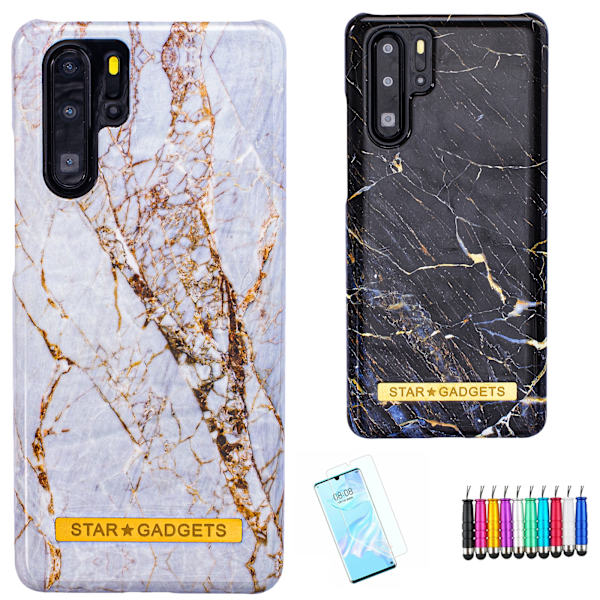 Huawei P30 Pro - Marmorbeskyttelse Svart