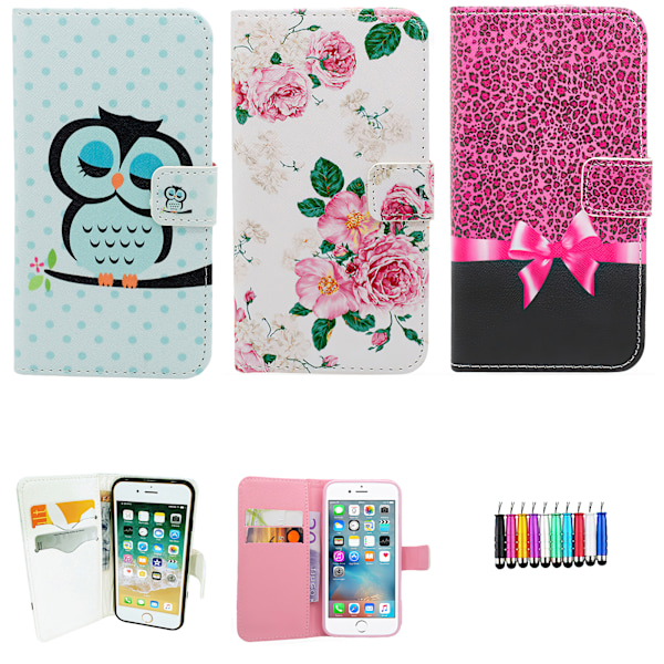 iPhone 6 / 6S - PU Læder Pung Etui Svart