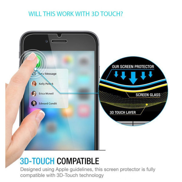 2-pak iPhone 7/8/SE (2020 & 2022) - Skærmbeskyttelse af hærdet glas