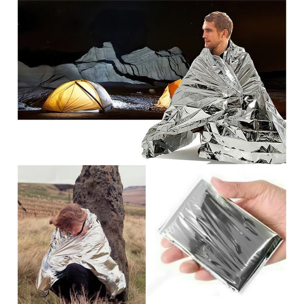 Tæppe Thermal Shelter Telt Camping Udendørs nødsove