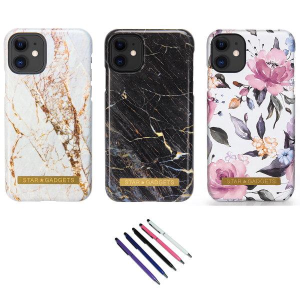 iPhone 11 - case suojakukat / marmori Rosa