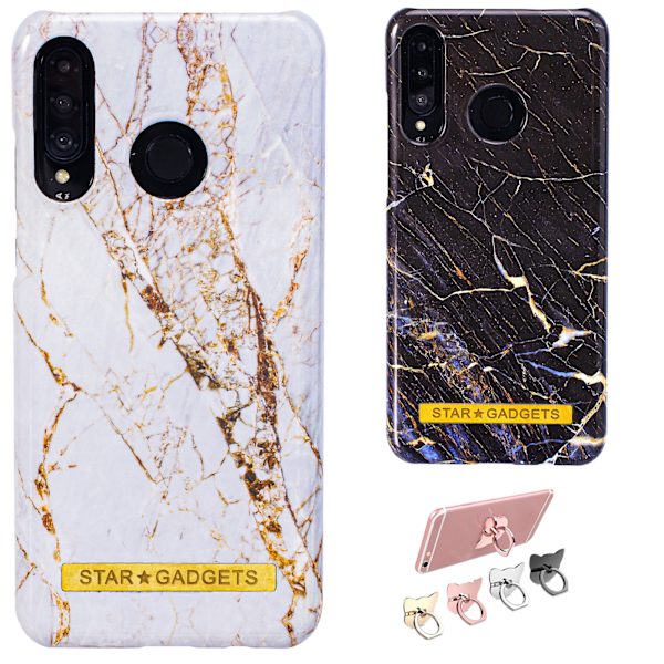 Huawei P30 Lite - Marmorbeskyttelse Svart