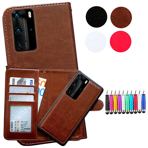 Huawei P40 Pro - PU Læder Pung Etui Svart
