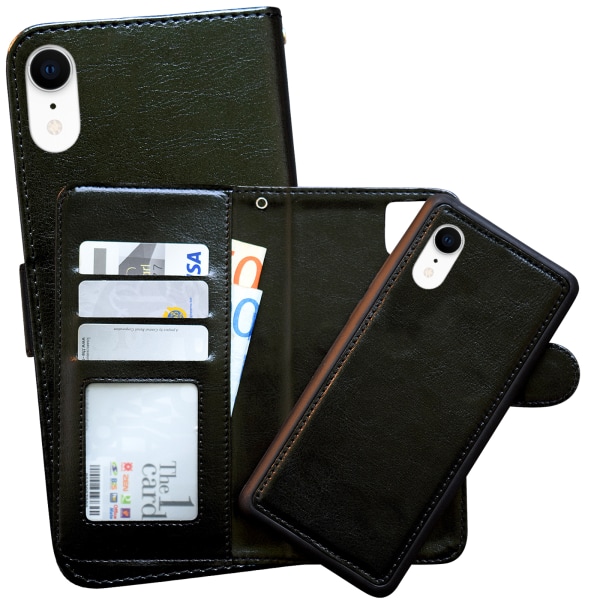 iPhone Xr - PU Læderpung Etui Brun