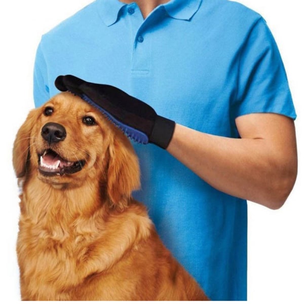 Koiran ja kissan harjaus - oikean käden käsine Blå