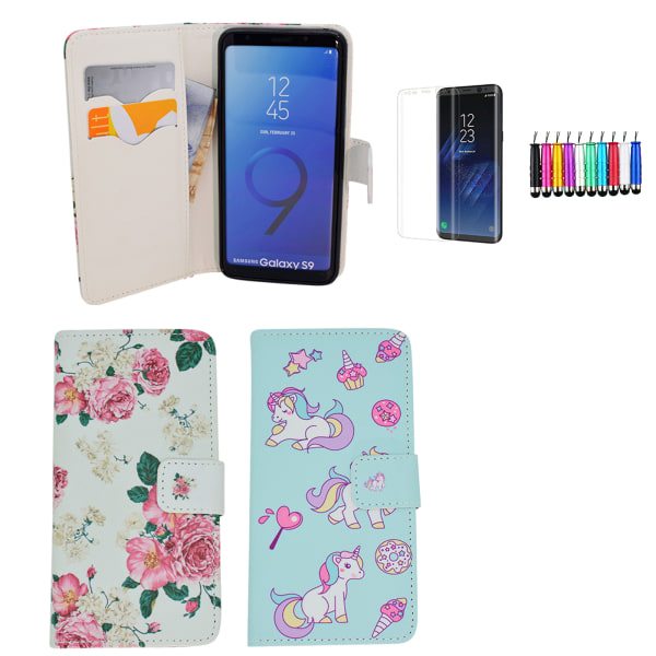 Samsung Galaxy S9 - PU nahkainen lompakkokotelo Rosa