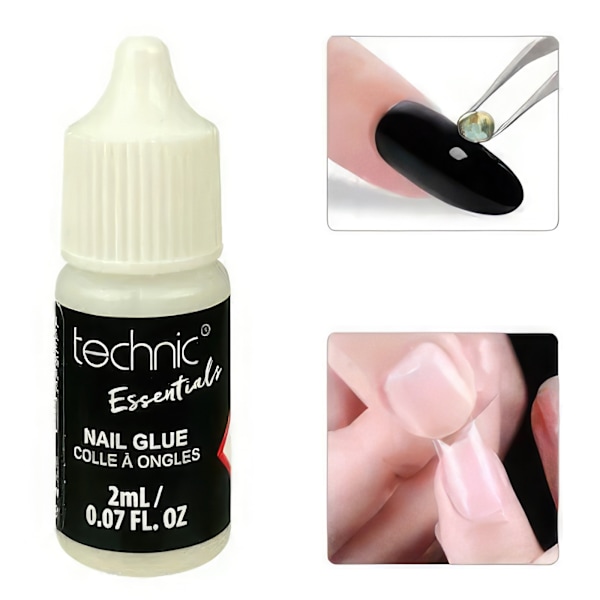 TECHNIC Superstarkt Transparent Nagellim för Lösnaglar Manikyr