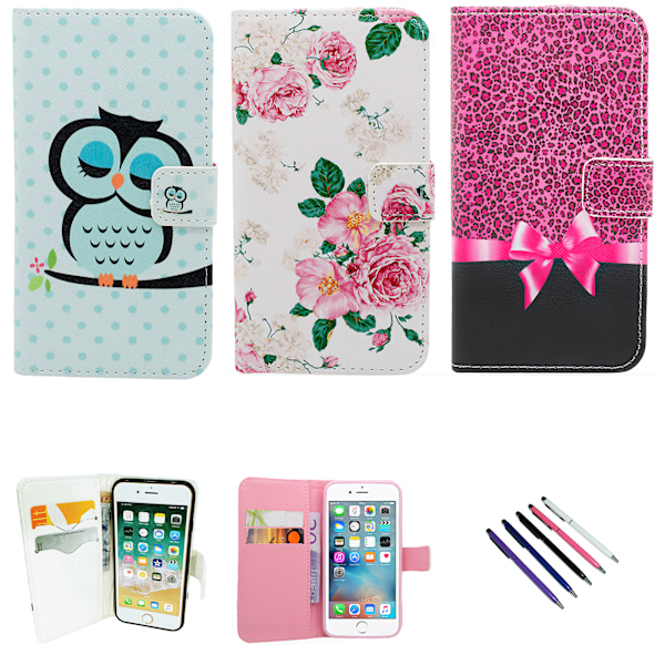 iPhone 6 / 6S - PU Læder Pung Etui Svart