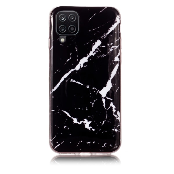 Samsung Galaxy A12 / A12 5G - Cover Protection Marmor Svart