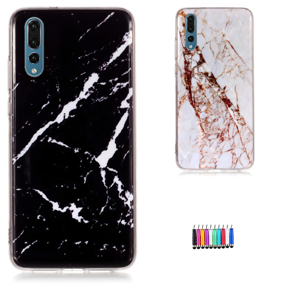 Beskyt din Huawei P30 med Marmor-cover Svart