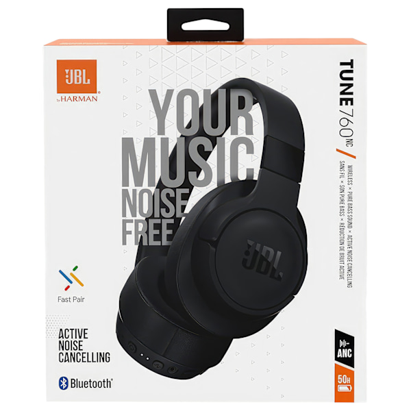 Oplev Musikkens Magi - JBL Tune 760 NC Trådløse Over-Ear Headp