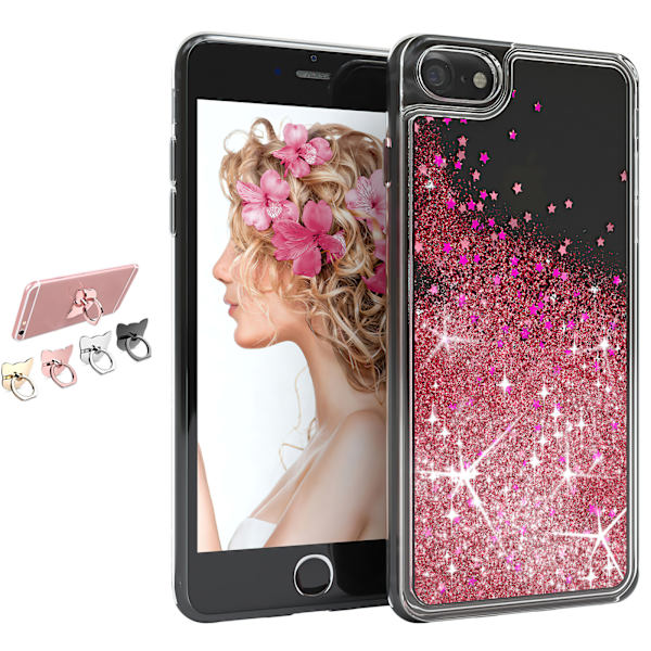 iPhone 6/7/8/SE (2020 & 2022) - Flytande Glitter 3D Bling Skal C iPhone 6