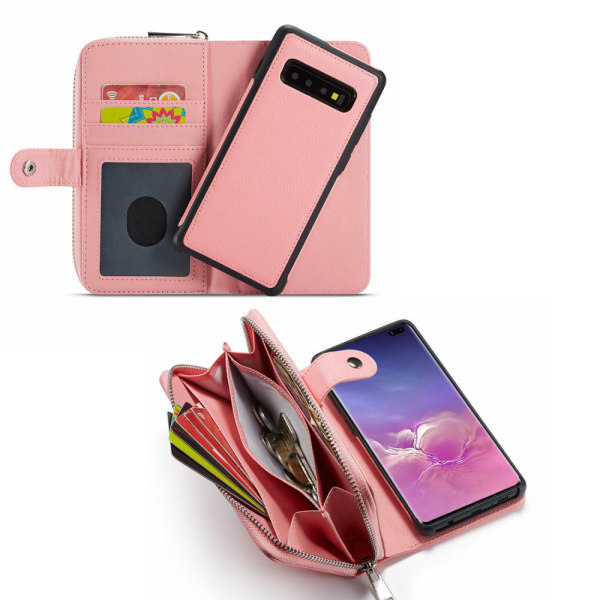 Samsung Galaxy S10 - Lædertaske / beskyttelse Rosa