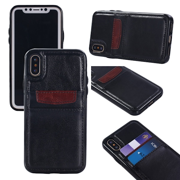 iPhone X/Xs - PU Nahkainen Lompakkokotelo