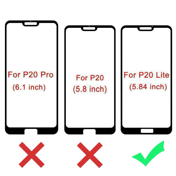 Huawei P20 Lite - Hærdet glas skærmbeskytter beskyttelse