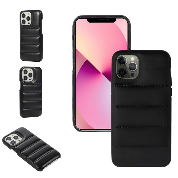 iPhone 12 Pro - Puffer Telefon Etui Beskyttelse Rosa