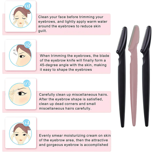 3 stk Eyebrow Trimmer - Eyebrow Razor