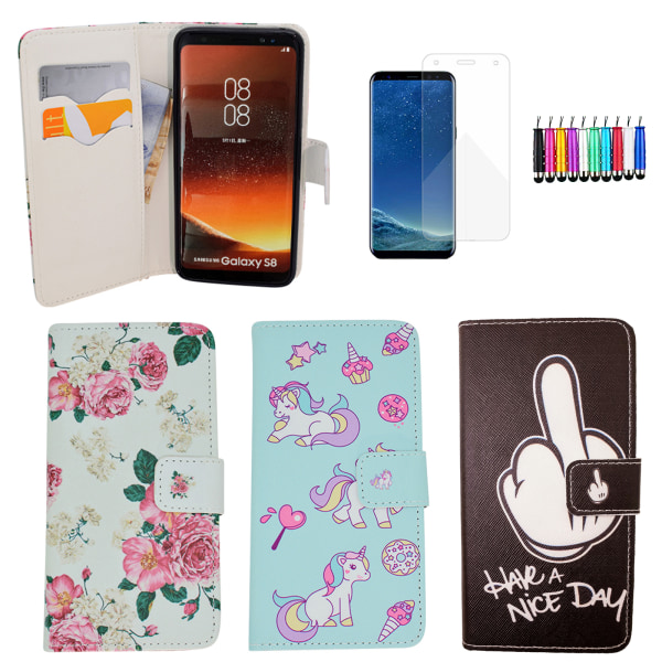 Samsung Galaxy S8 - PU Læder Pung Etui Blå
