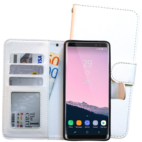 Samsung Galaxy Note9 - Läderfodral / Skydd Vit