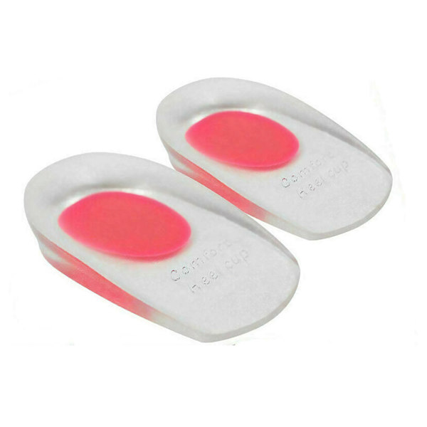 Heel Support Shoe Pads Gel Silicone Orthotic Plantar Care Blå