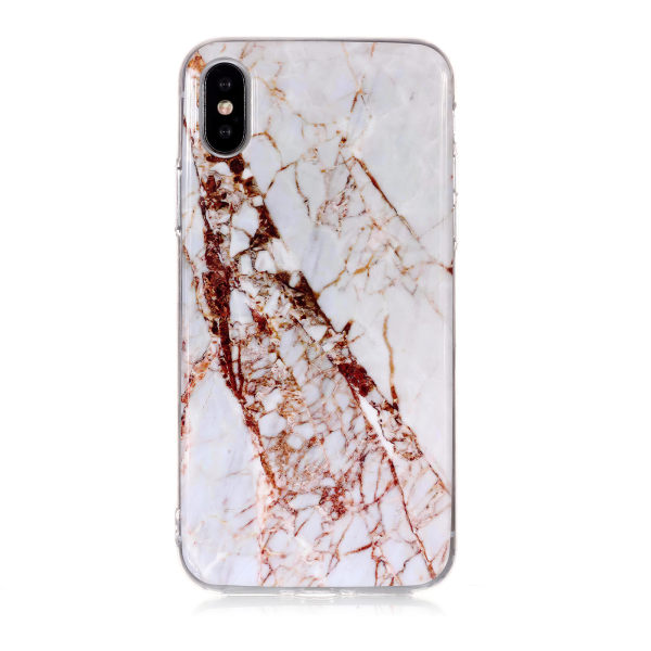 Komfort og beskyttelse iPhone X/Xs med marmorcover! Vit