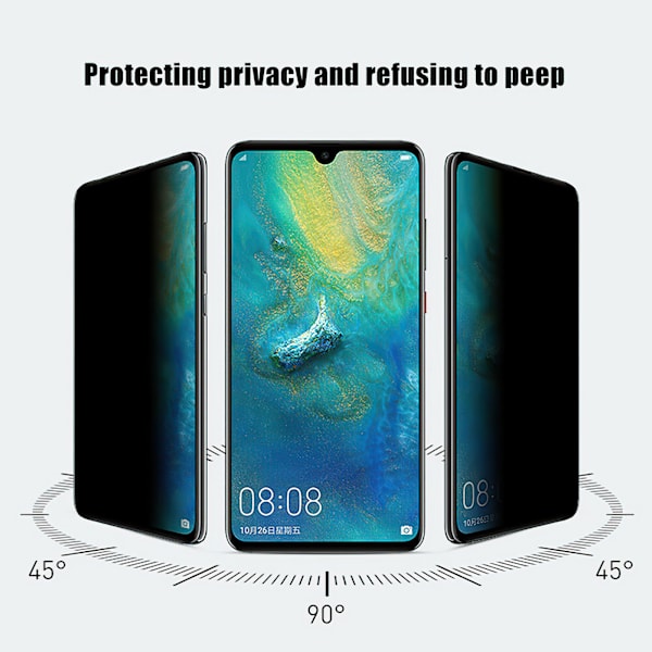 Huawei P30 Lite - Privacy Tempered Glass Screen Protector Protec