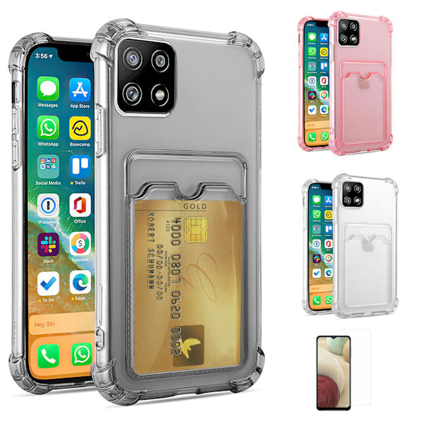 Samsung Galaxy A22 5G - Skal / Skydd / Kortfack Transparent