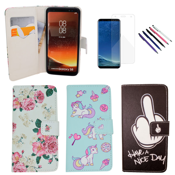 Samsung Galaxy S8 - PU nahkainen lompakkokotelo Blå