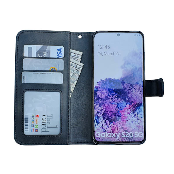 Kotelo ja lompakko Samsung Galaxy S20 -kotelolle! Svart