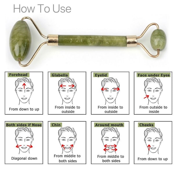 Ansigtsrulle Massage i Jade