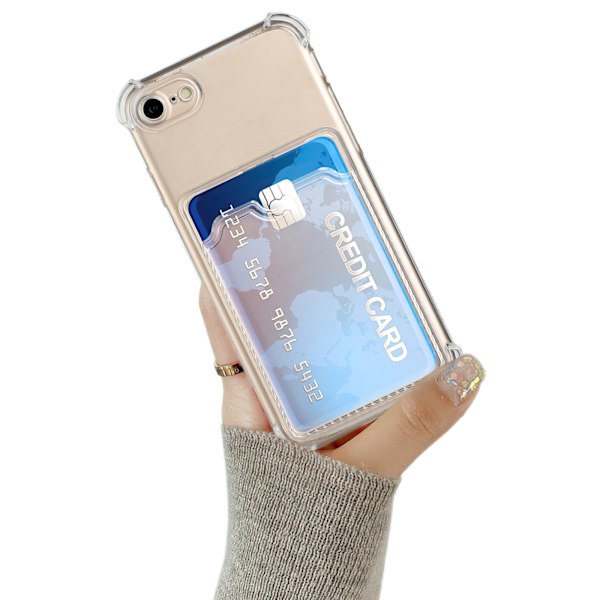 iPhone 7/8/SE (2020 & 2022) - Beskyttelse til kortlomme - Transparent