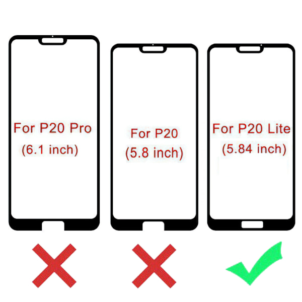 Huawei P20 Lite - Karkaistu lasinen näytönsuoja