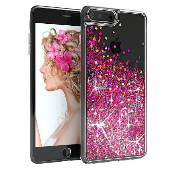 iPhone 7 Plus / 8 Plus - Liikkuva glitter 3D Bling -puhelinkotelo