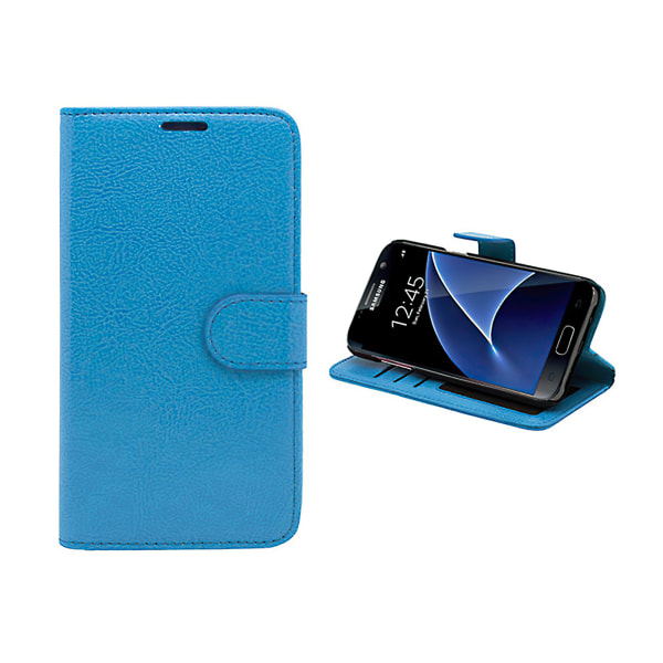 Nahkainen lompakko Samsung Galaxy S7:lle Blå
