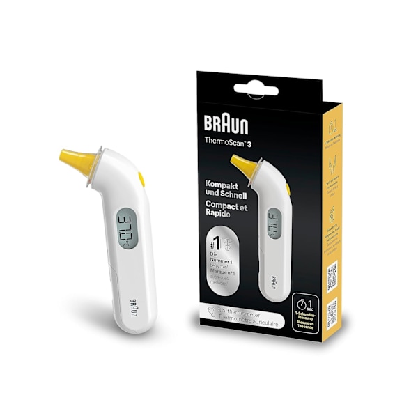 Braun ThermoScan 3 Øretermometer med Infrarød Teknologi