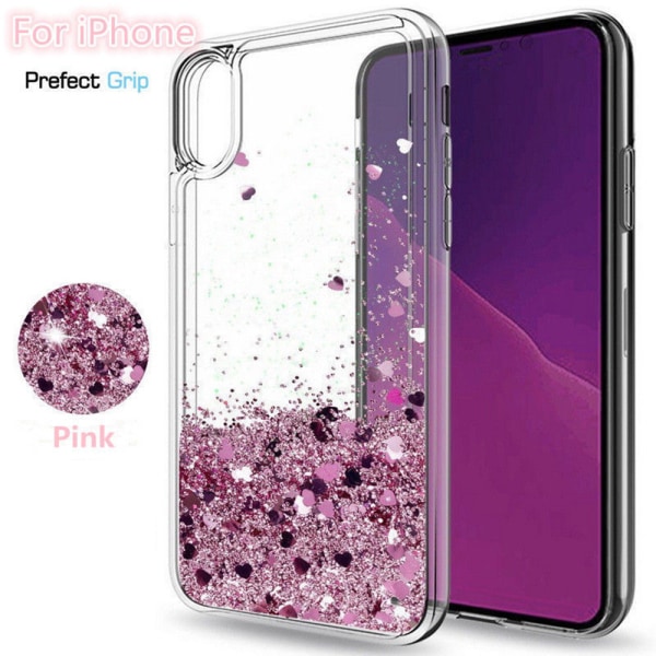 iPhone X/Xs - Liikkuva Glitter 3D Bling phone case