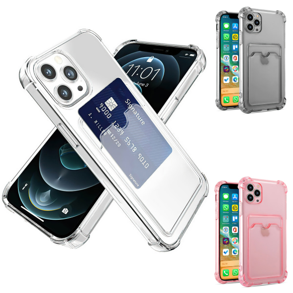 iPhone 13 Pro Max - Kort etui Beskyttelse Transparent Grå