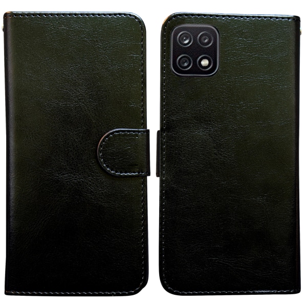 Samsung Galaxy A22 5G - PU-nahkainen case Svart