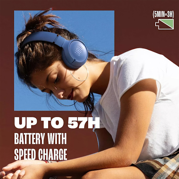 Upplev JBL Tune 520 BT: Trådlösa Hörlurar med Pure Bass - 57 Timmars Speltid!