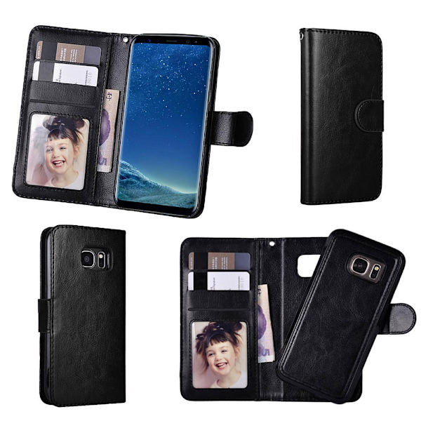 Nahkainen lompakkokotelo Galaxy S7 - Nahkaa ja magneetti! Rosa