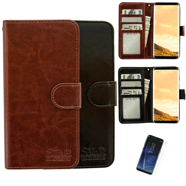 Komfort og beskyttelse Galaxy S8 - Lædertaske! Brun
