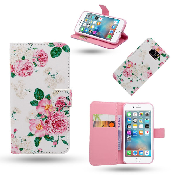 iPhone 6 / 6S - Case / Nahkalompakko - Ruusut