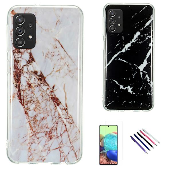 Samsung Galaxy A52/A52 5G - Skal / Skydd / Marmor Svart