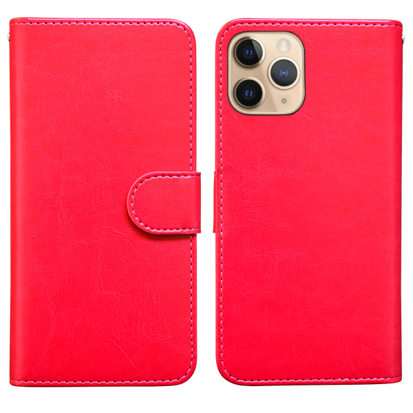 Suojaa iPhone 11 Pro Max - Nahkakotelo Rosa