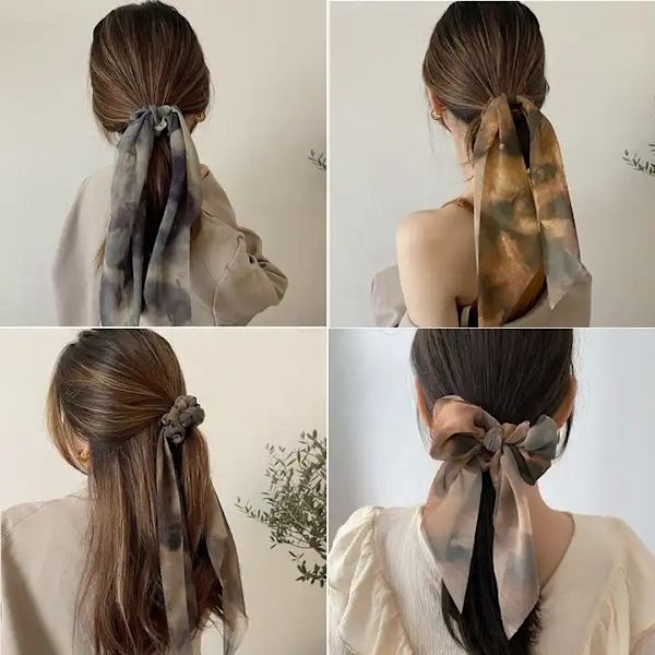 Stilig, nyttig scrunchie i 3 forskjellige varianter Orange Orange