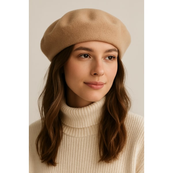 Ranskalaiset baretit useissa väreissä makea lämmin kevätsyksy Beige one size