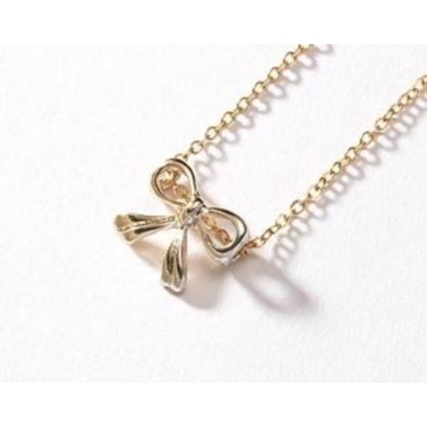 Luck - lycka rosett halsband med 18K guldpläterat gåva valentine Guld one size