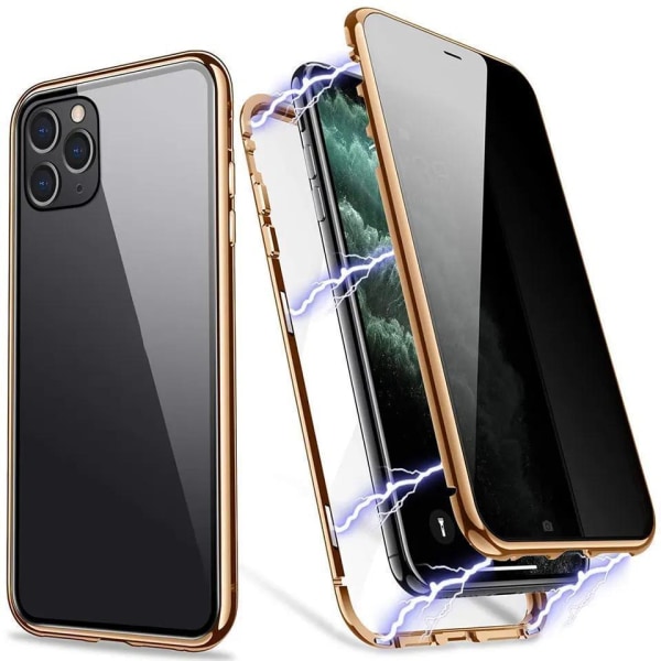 iPhone 14 Plus - 360 grader fuld beskyttelse med for- og bagside Gold